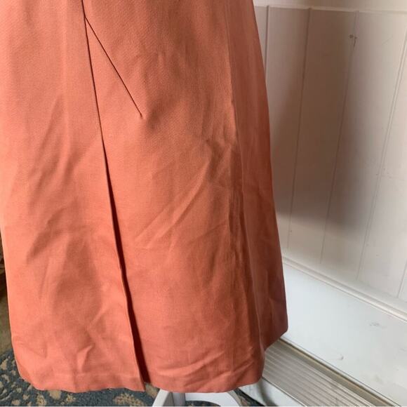 Talbots‎ silk cotton pleated low back fit n flare dress size 12 Petite - Picture 4 of 7